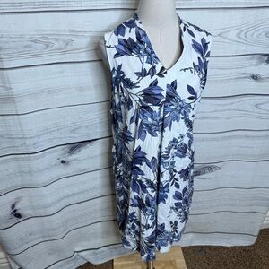 NorthStyle Navy and White Floral Midi Dress